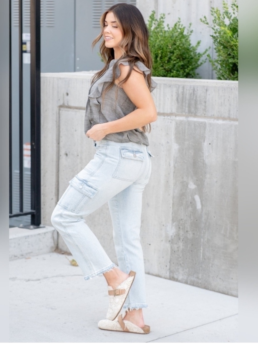 Kancan Cargo Cropped Jeans Light 5/26